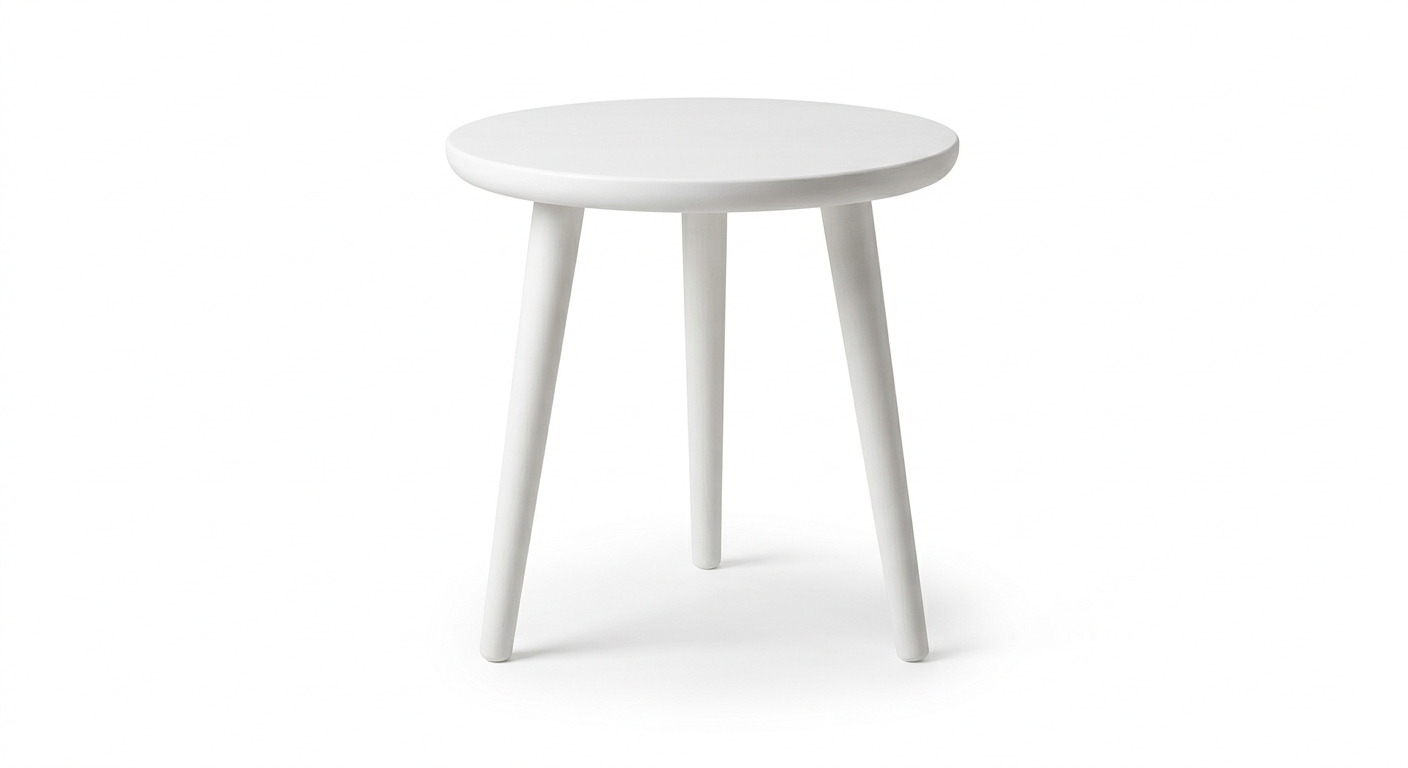 Minimalist side table (White Wood)