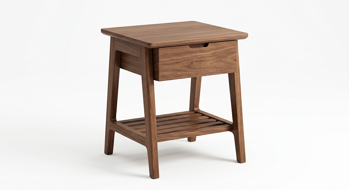 Modern side table (Brown Wood)