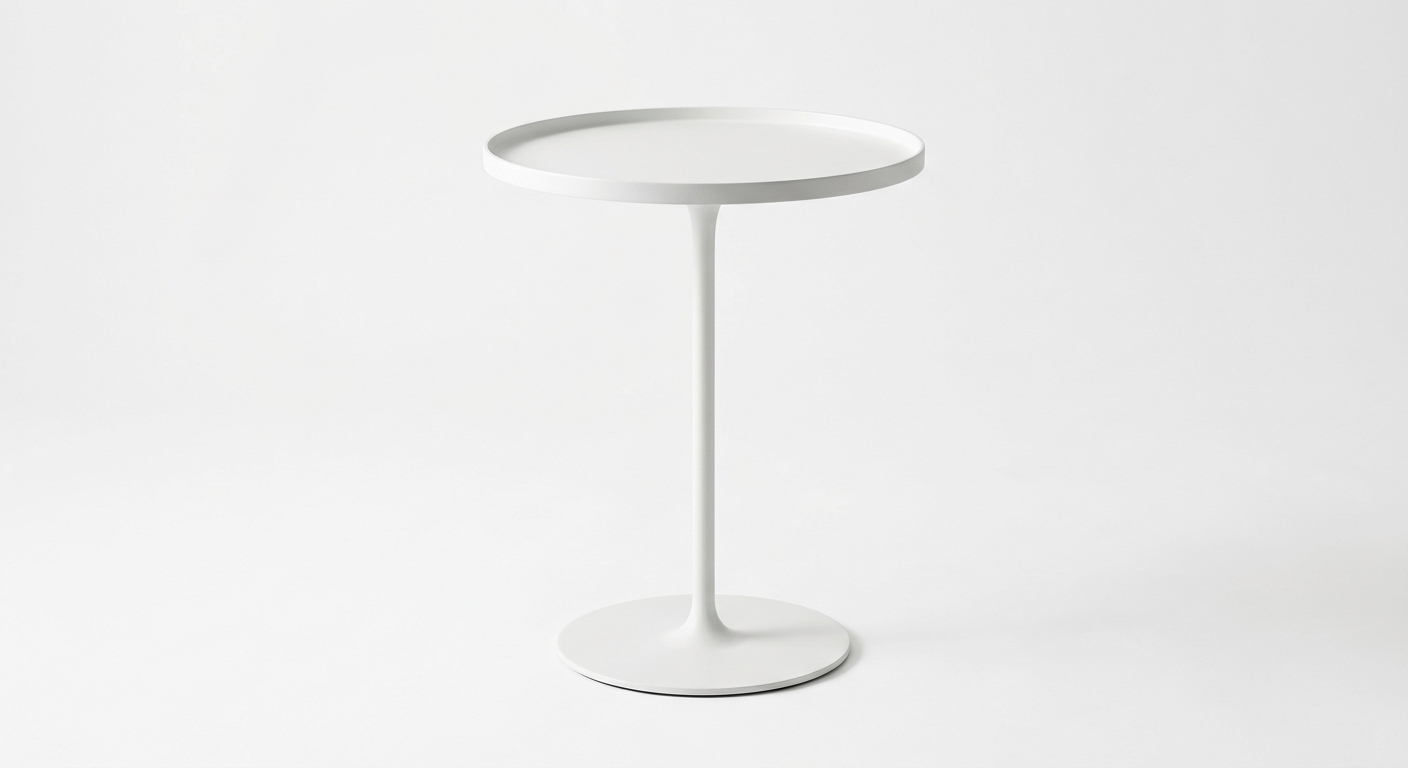 Modern side table (White Metal)