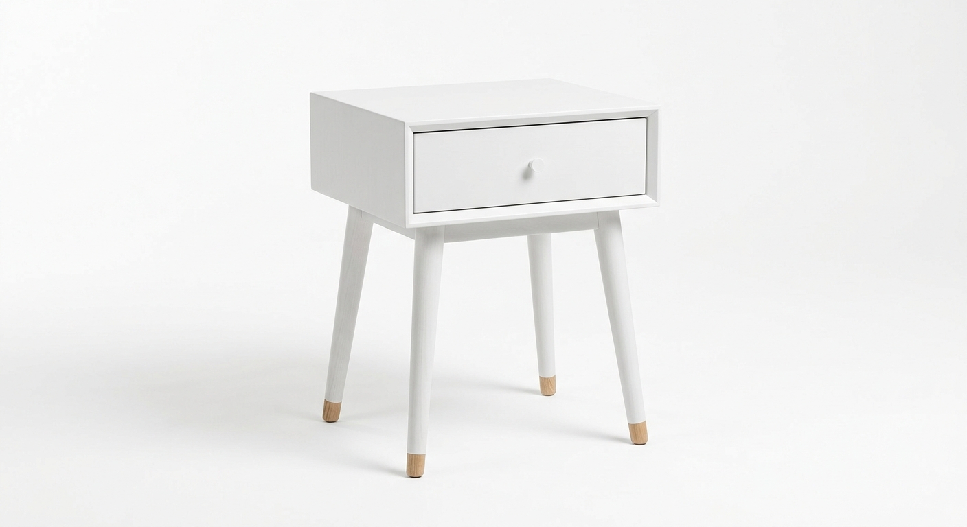 Modern side table (White Wood)