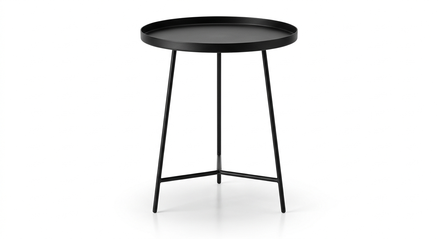 Scandinavian side table (Black Metal)