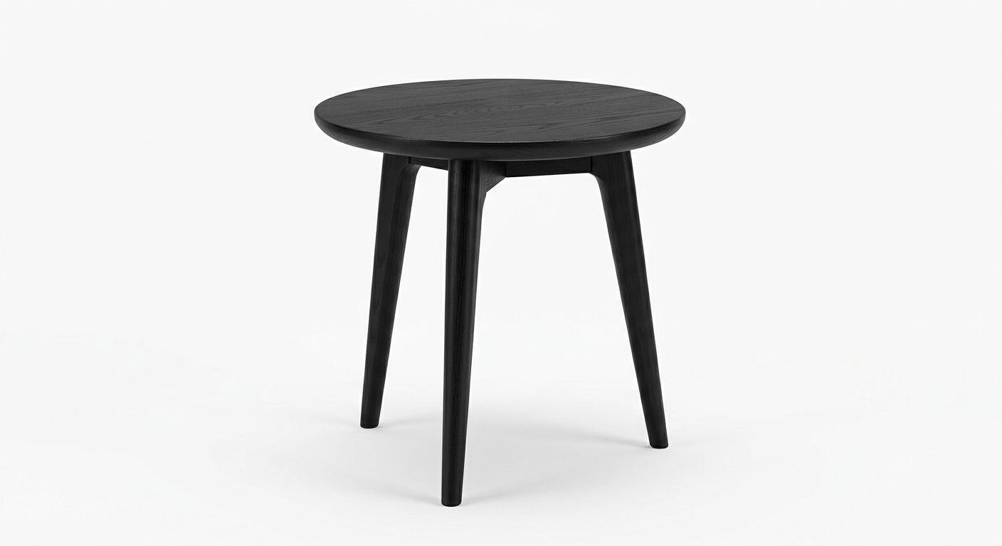 Scandinavian side table (Black Wood)