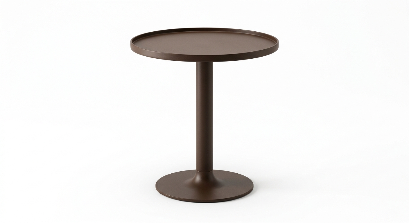 Scandinavian side table (Brown Metal)
