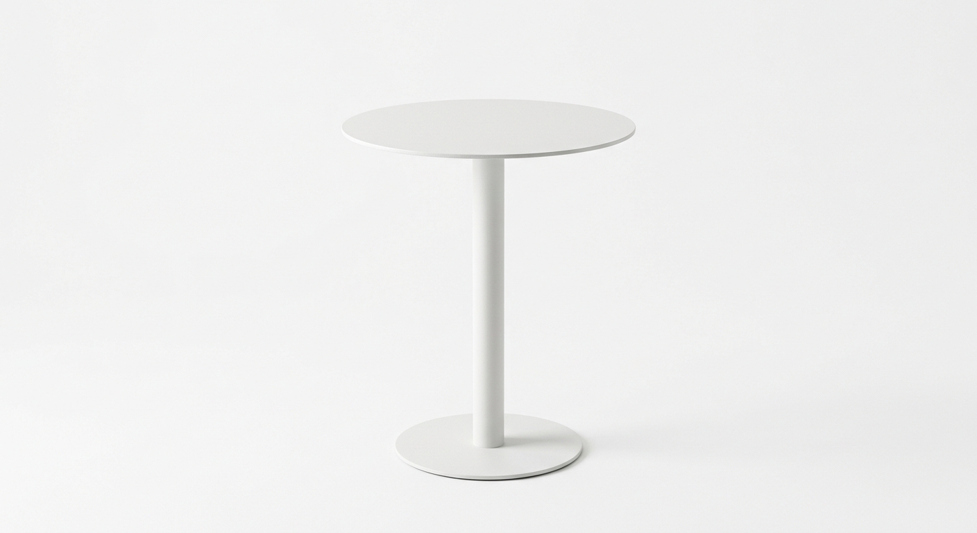 Scandinavian side table (White Metal)
