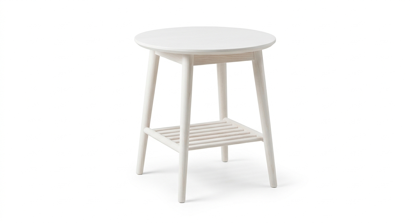 Scandinavian side table (White Wood)