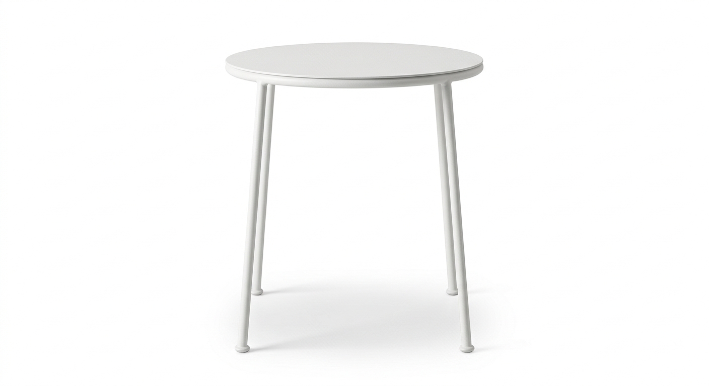 Warm side table (White Metal)