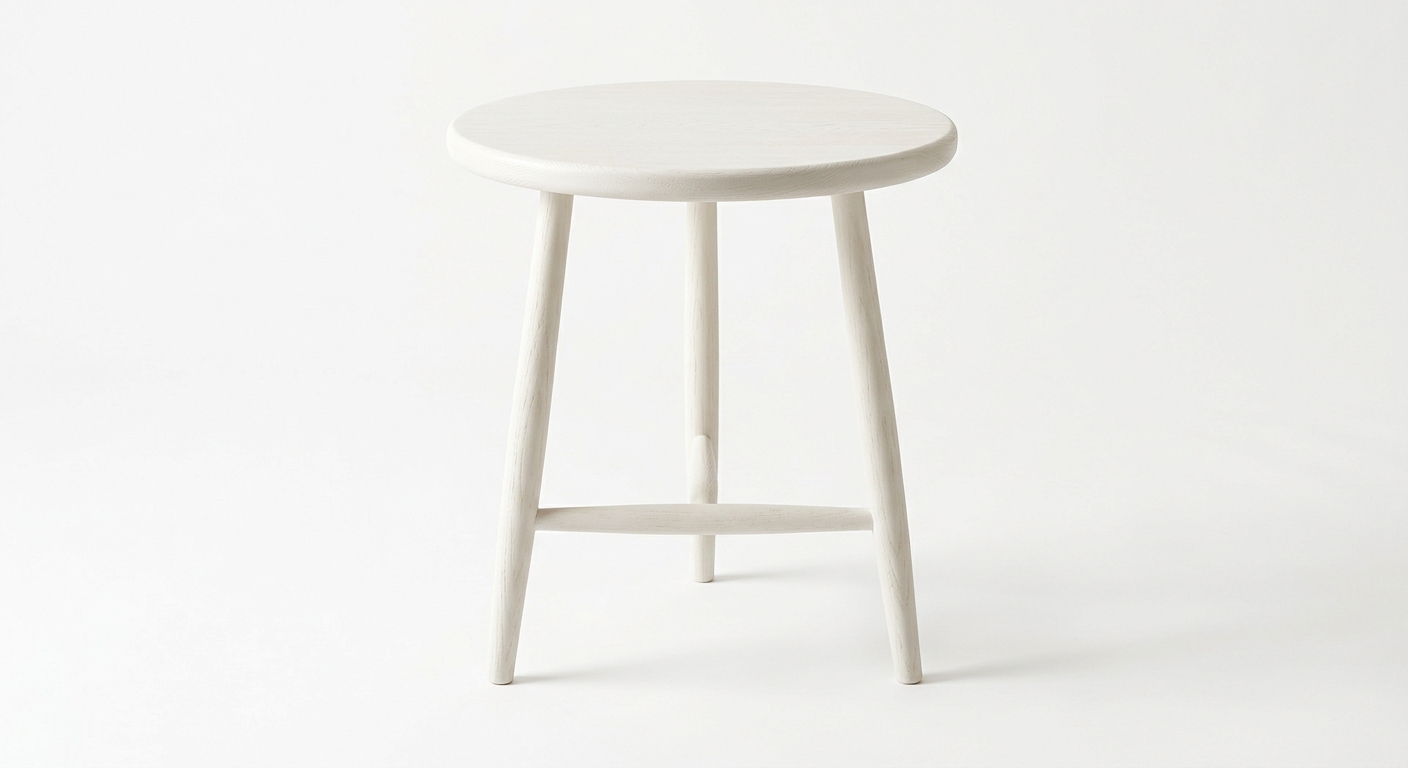 Warm side table (White Wood)