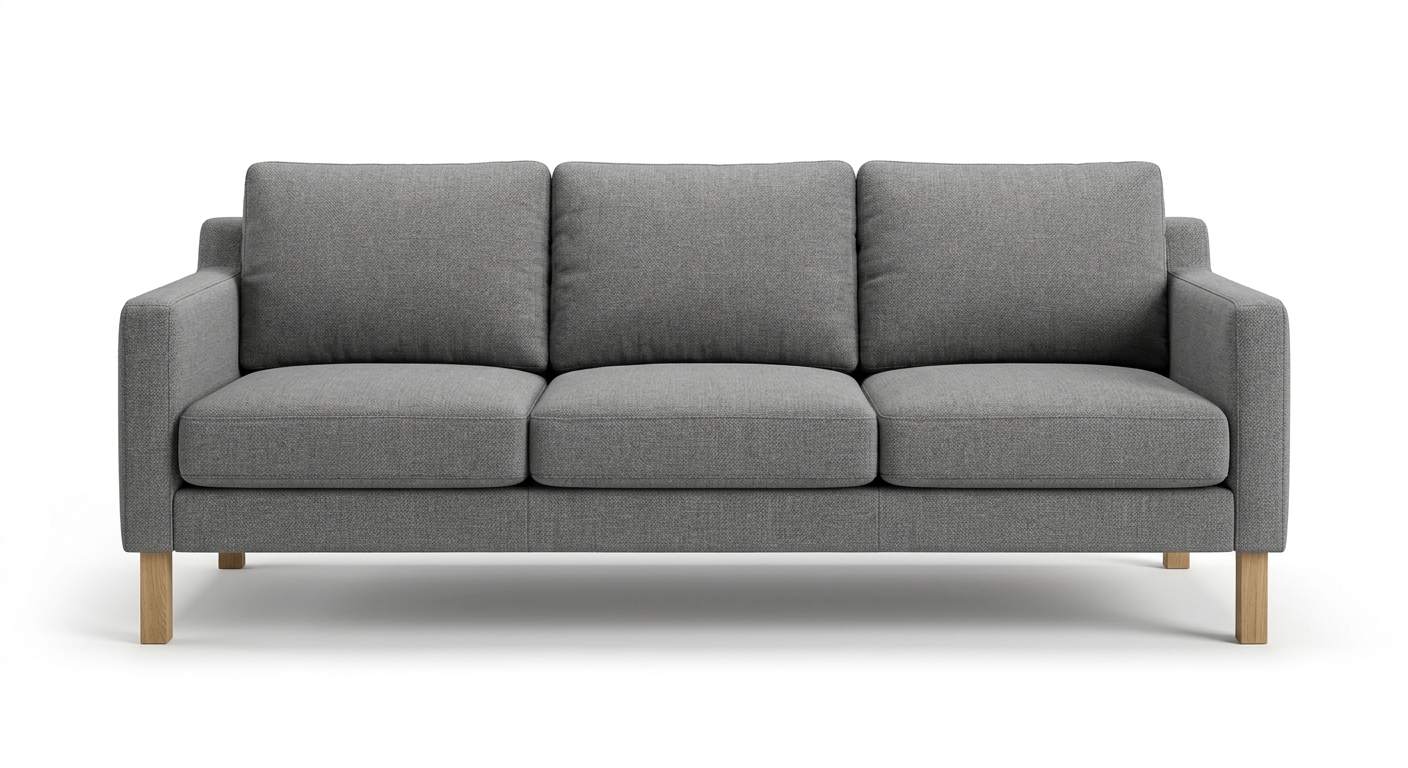 Modern 3-seat sofa (Gray Fabric)