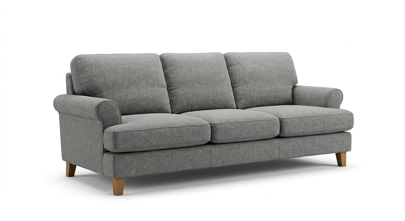 Warm 3-seat sofa (Gray Fabric)