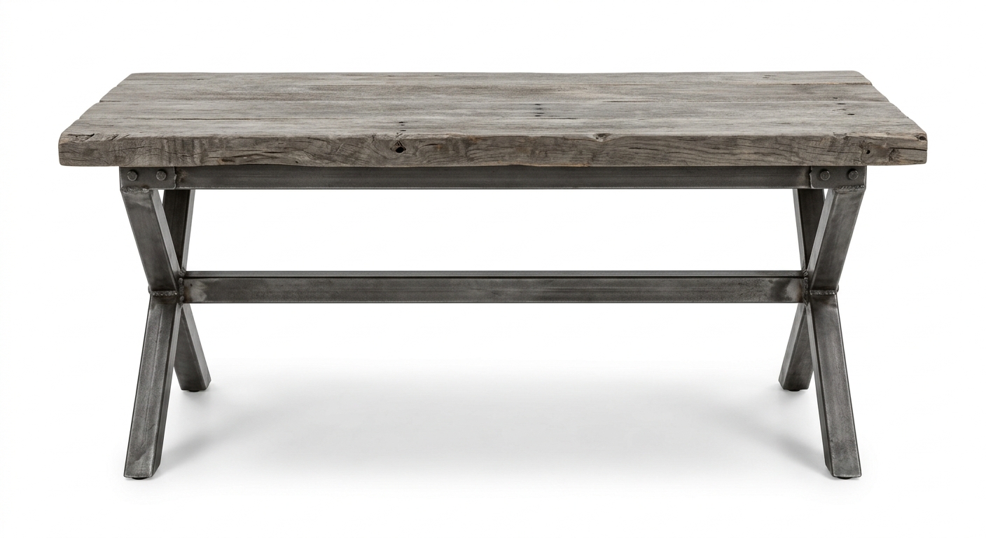Industrial coffee table (Gray Wood)