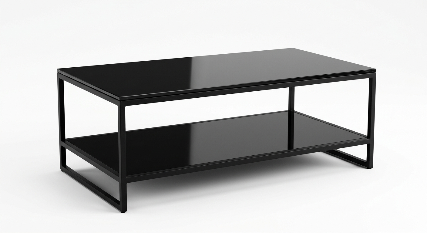 Minimalist coffee table (Black Glass)
