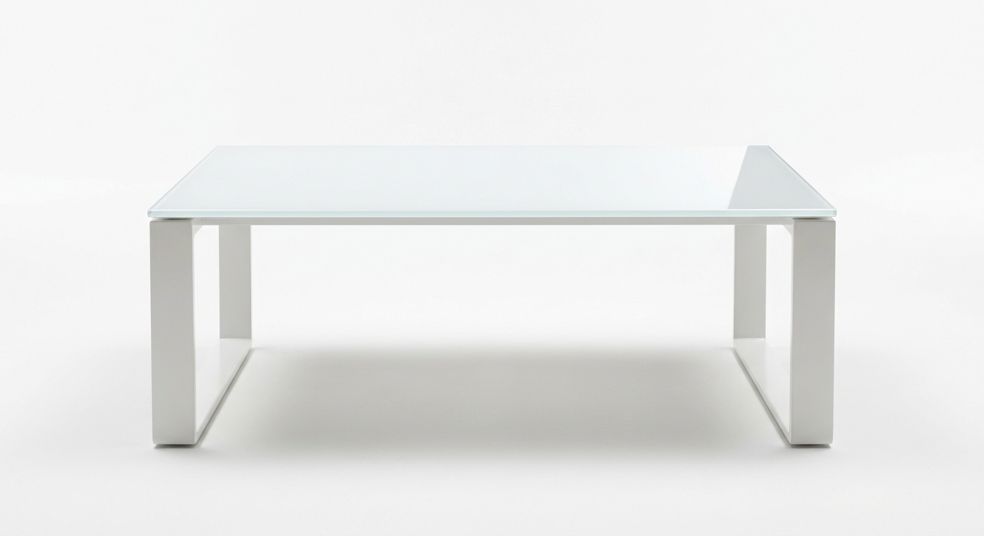Minimalist coffee table (White Glass)