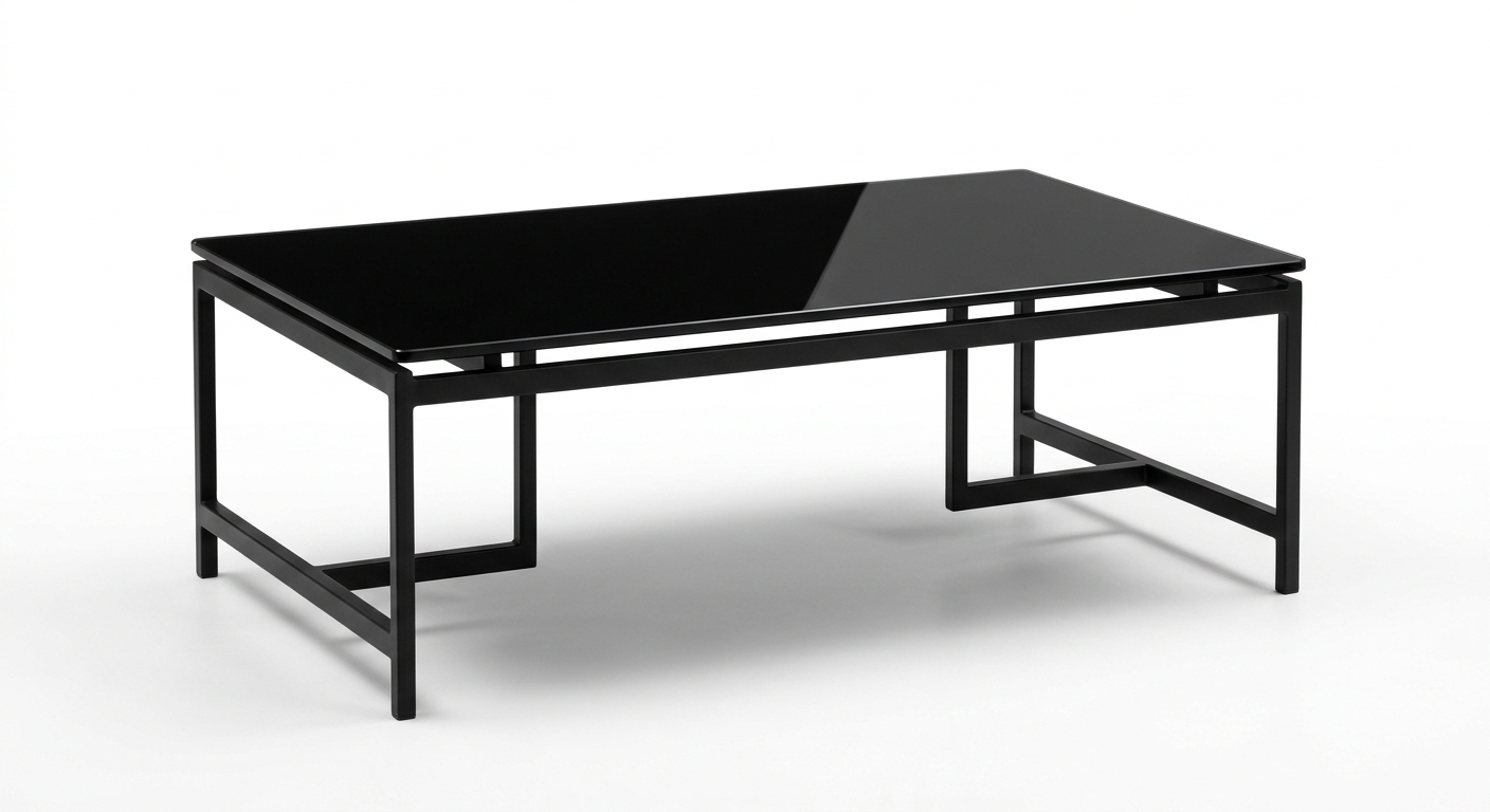 Modern coffee table (Black Glass)