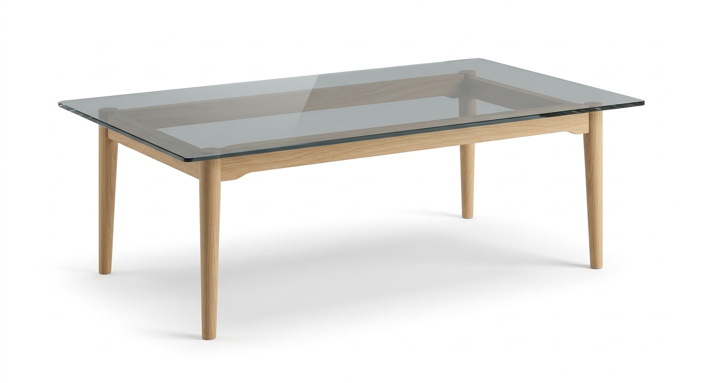 Scandinavian coffee table (Gray Glass)