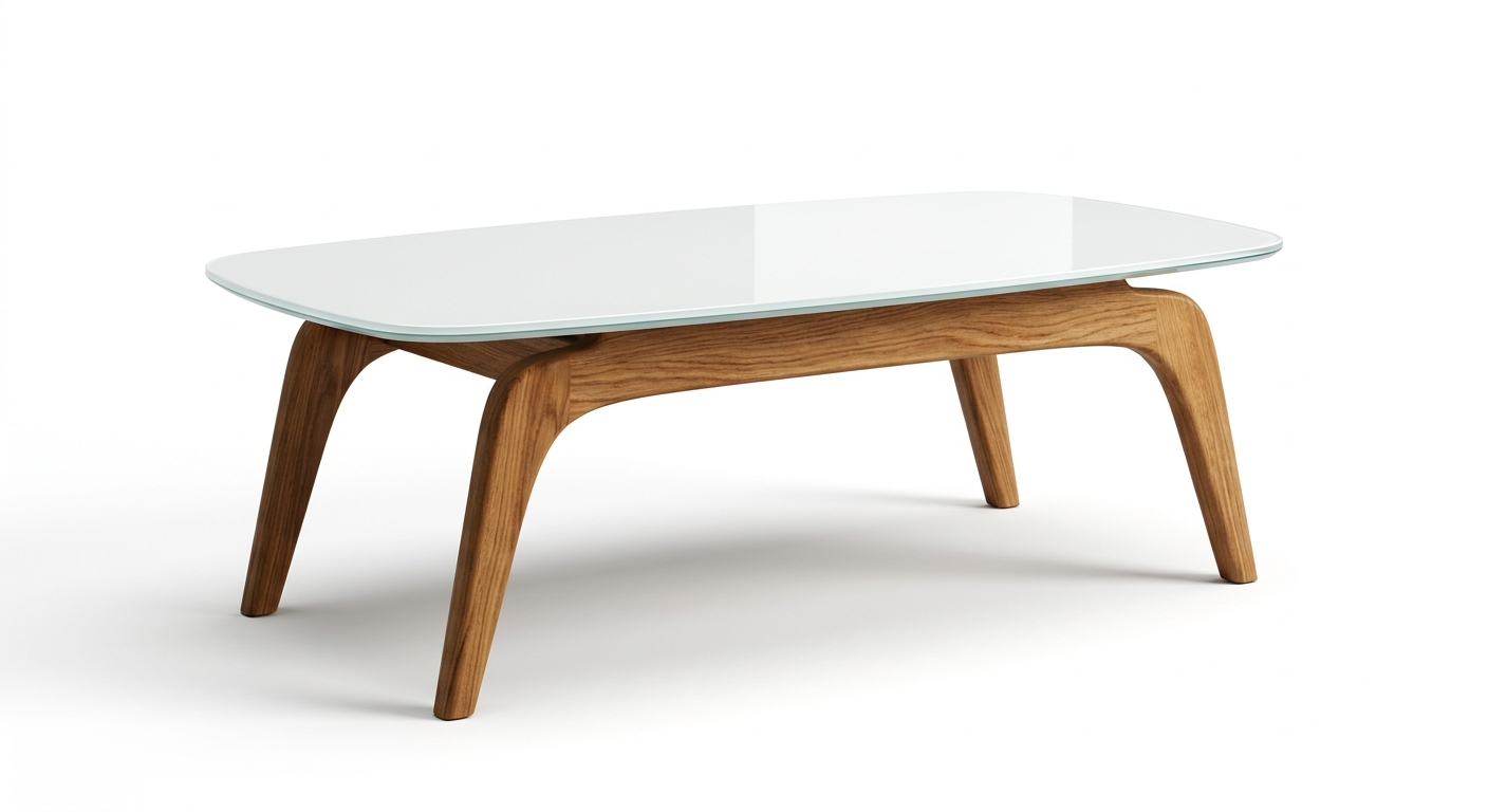 Warm coffee table (White Glass)