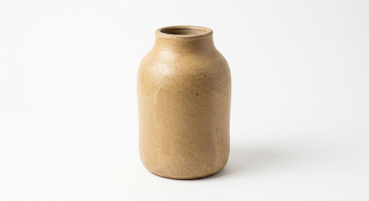 Industrial ceramic vase (Beige Glass)