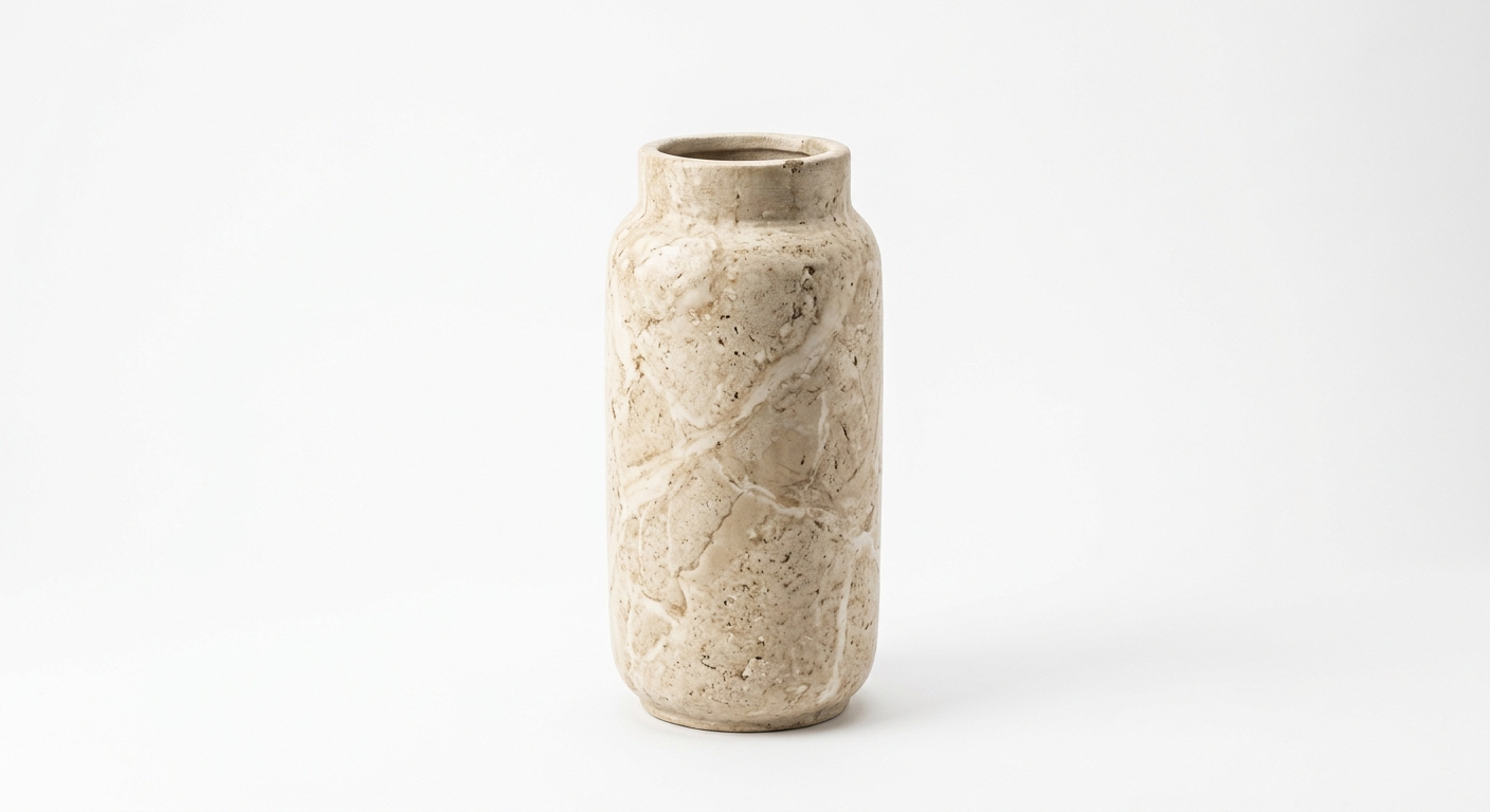 Industrial ceramic vase (Beige Marble)