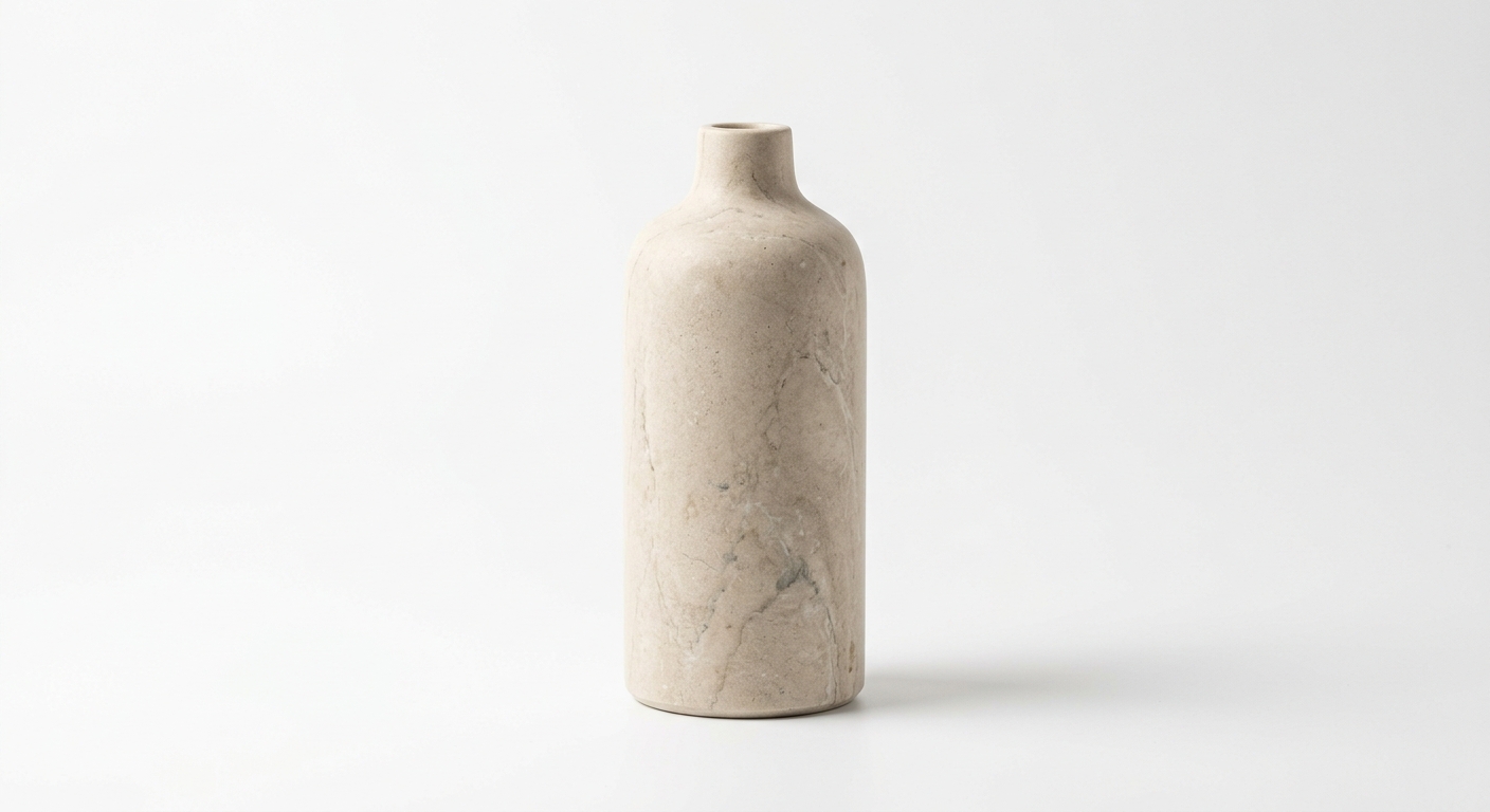 Minimalist ceramic vase (Beige Marble)