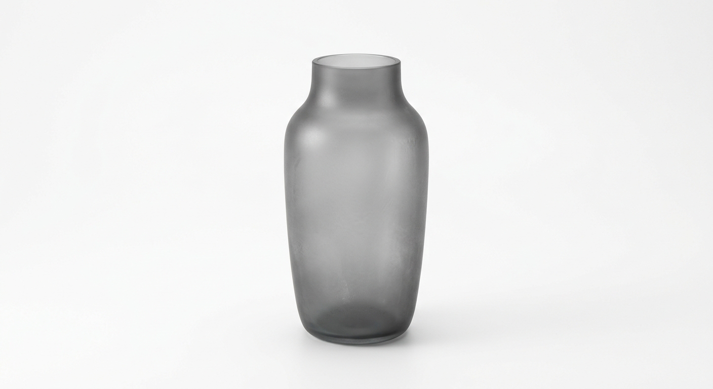 Minimalist ceramic vase (Gray Glass)