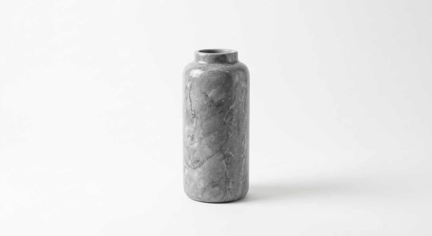 Minimalist ceramic vase (Gray Marble)