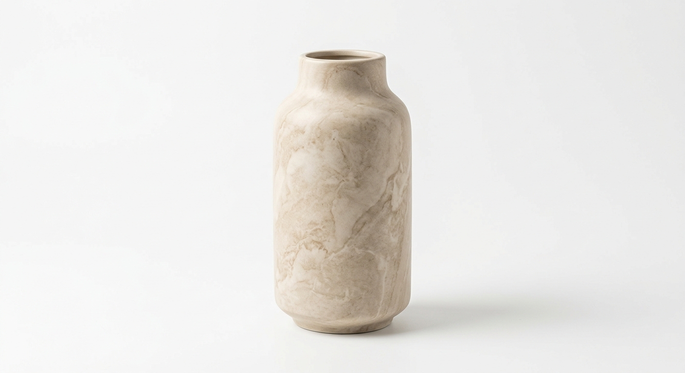 Modern ceramic vase (Beige Marble)