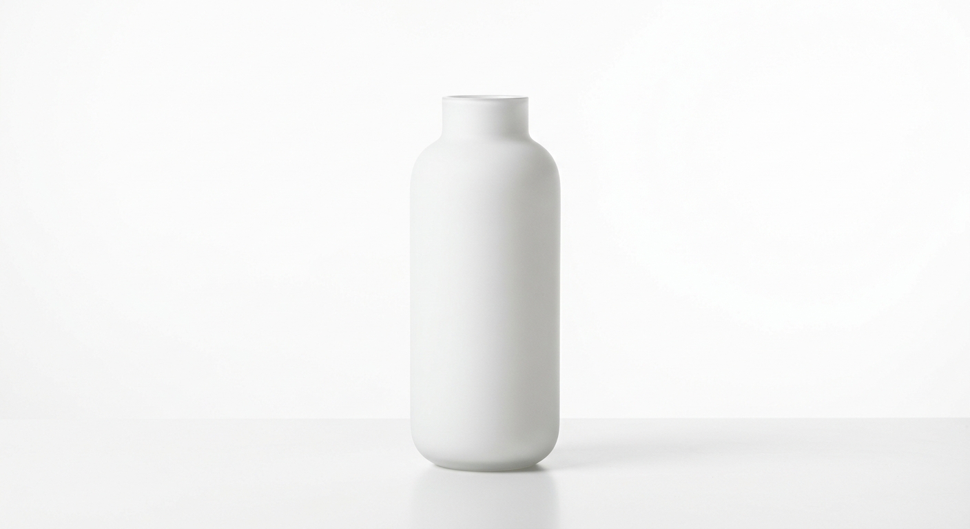 Modern ceramic vase (White Glass)