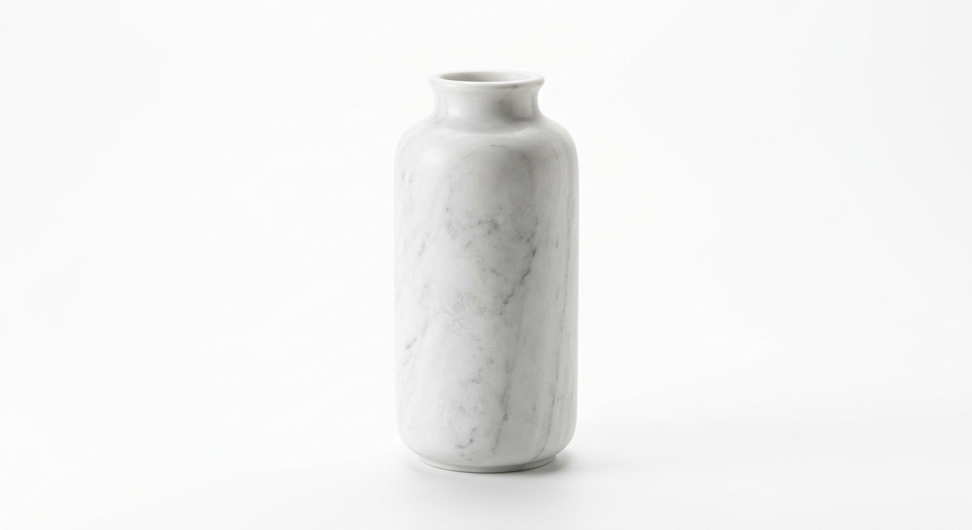 Modern ceramic vase (White Marble)