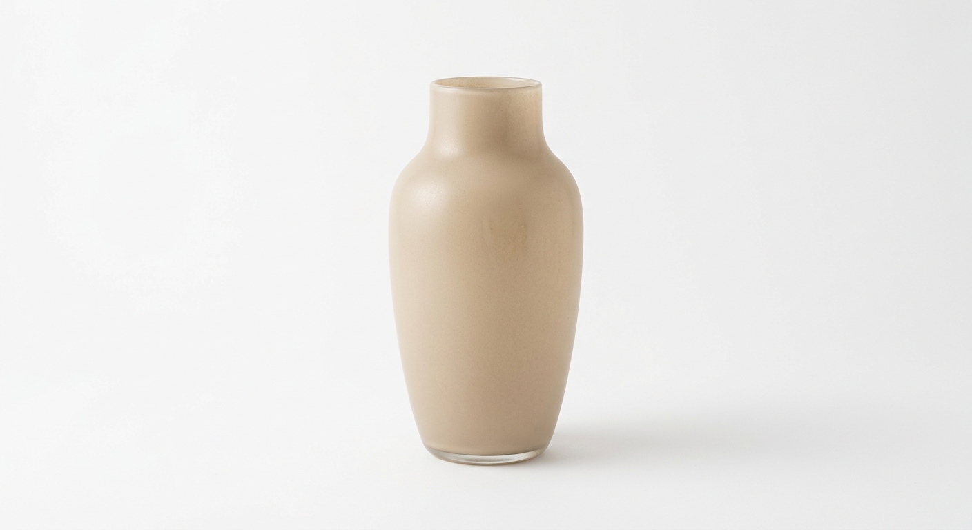 Scandinavian ceramic vase (Beige Glass)