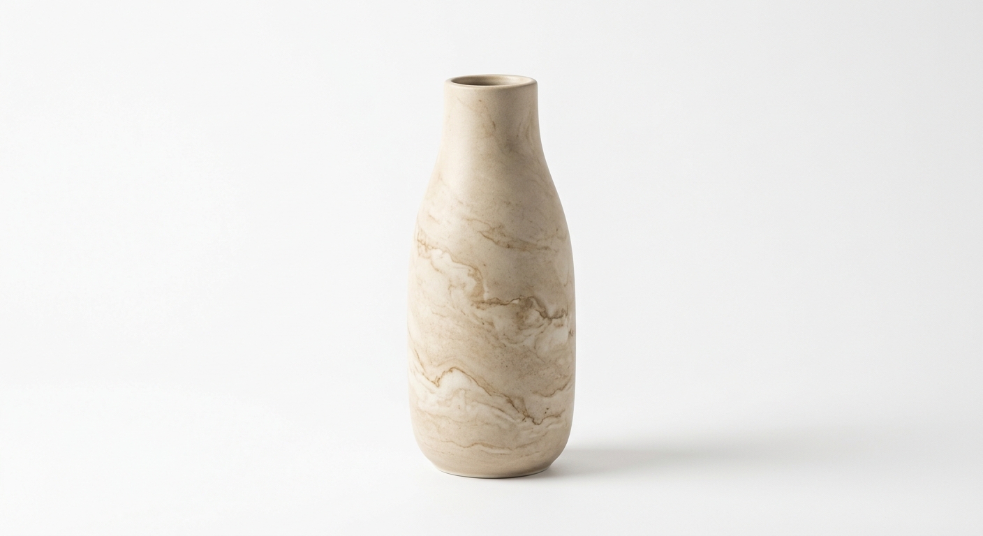Scandinavian ceramic vase (Beige Marble)