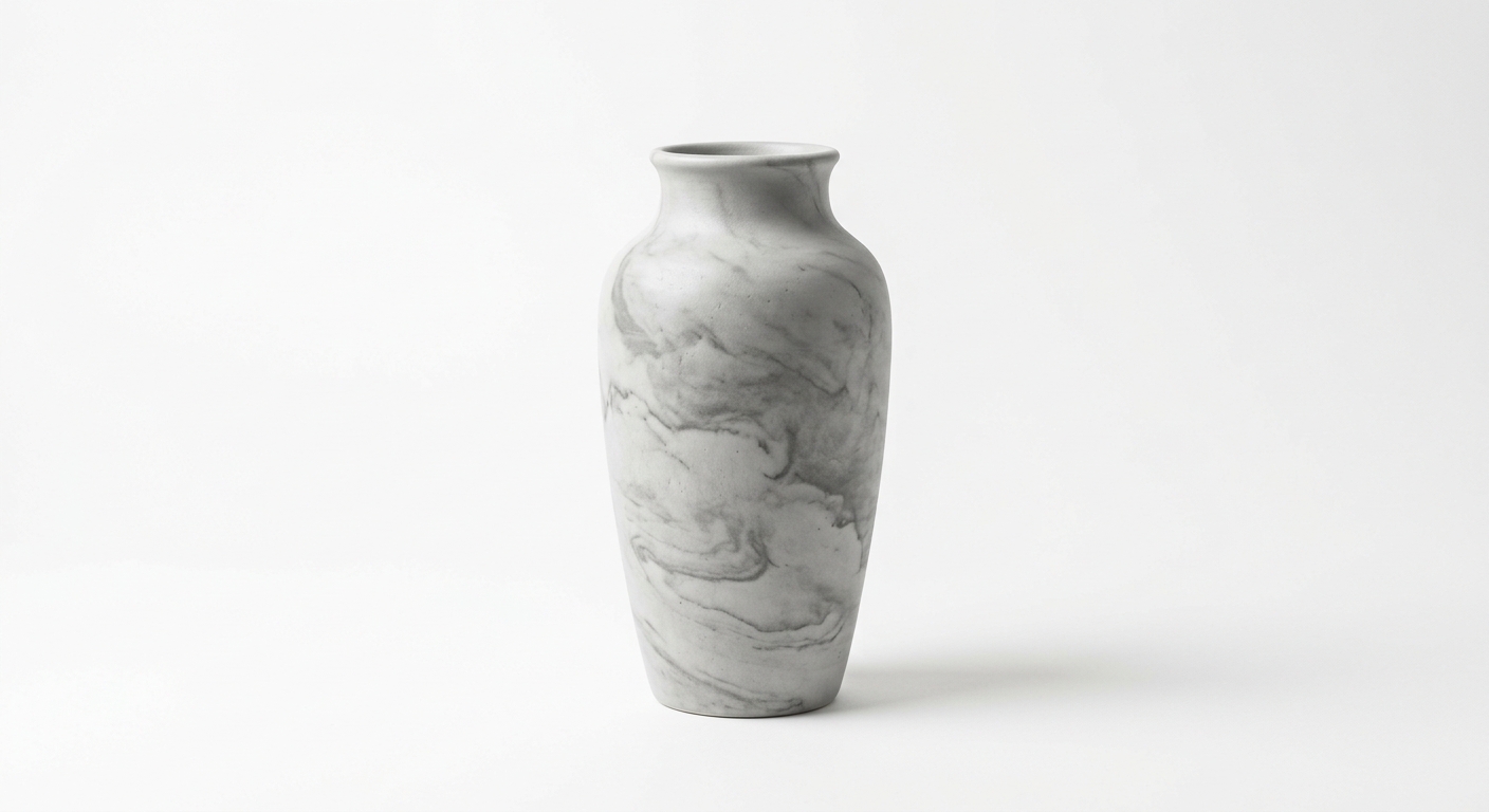 Scandinavian ceramic vase (Gray Marble)