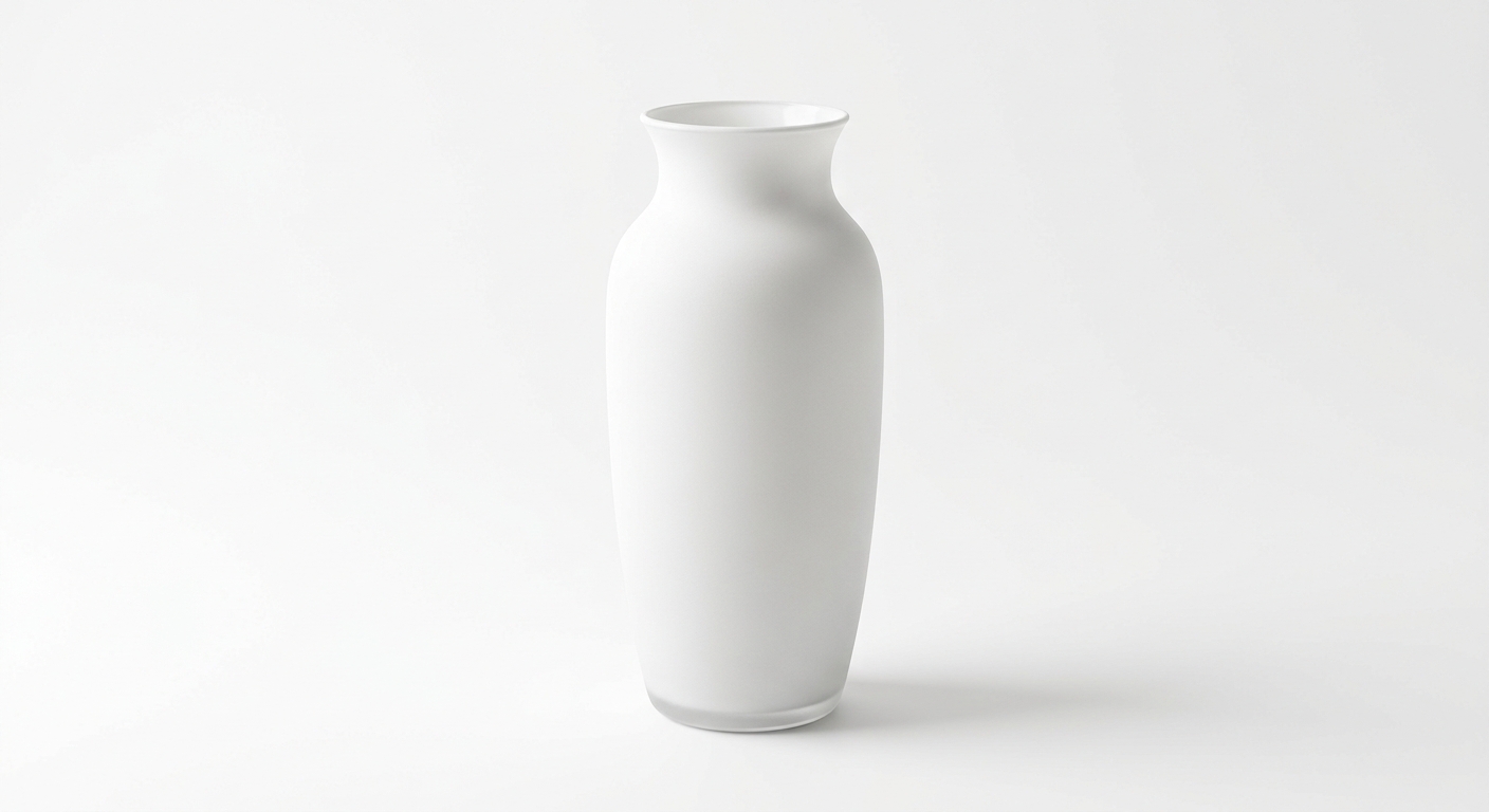 Scandinavian ceramic vase (White Glass)
