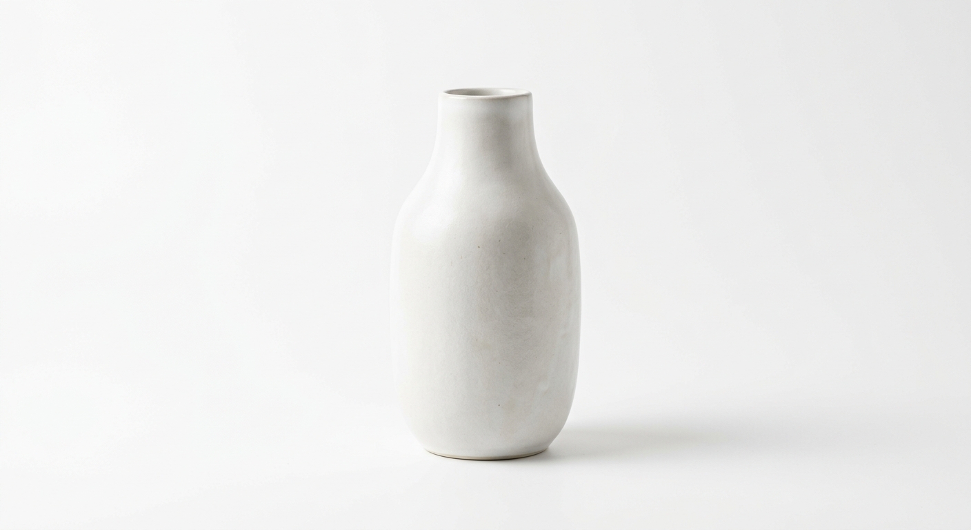 Scandinavian white ceramic vase