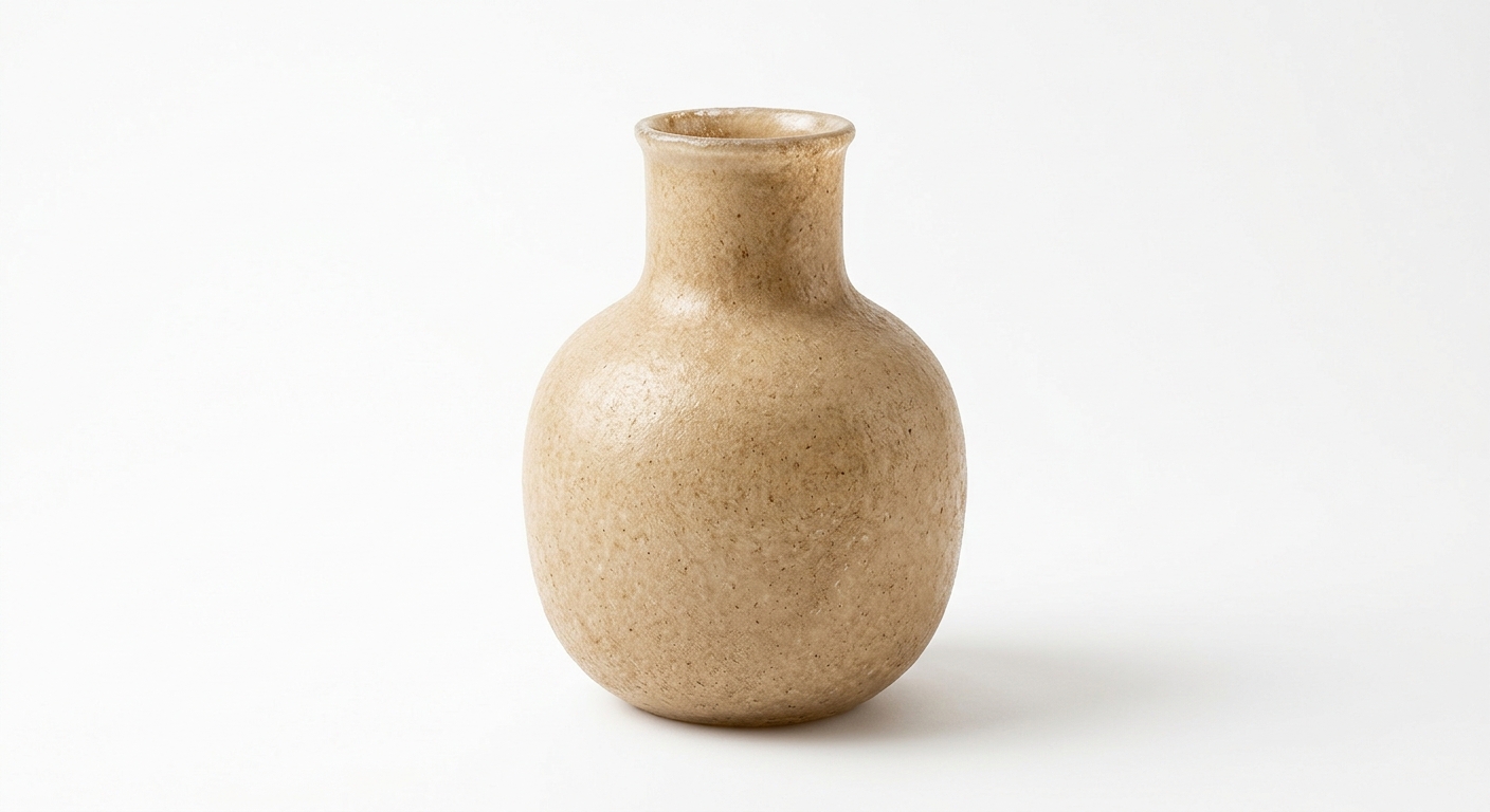 Warm ceramic vase (Beige Glass)