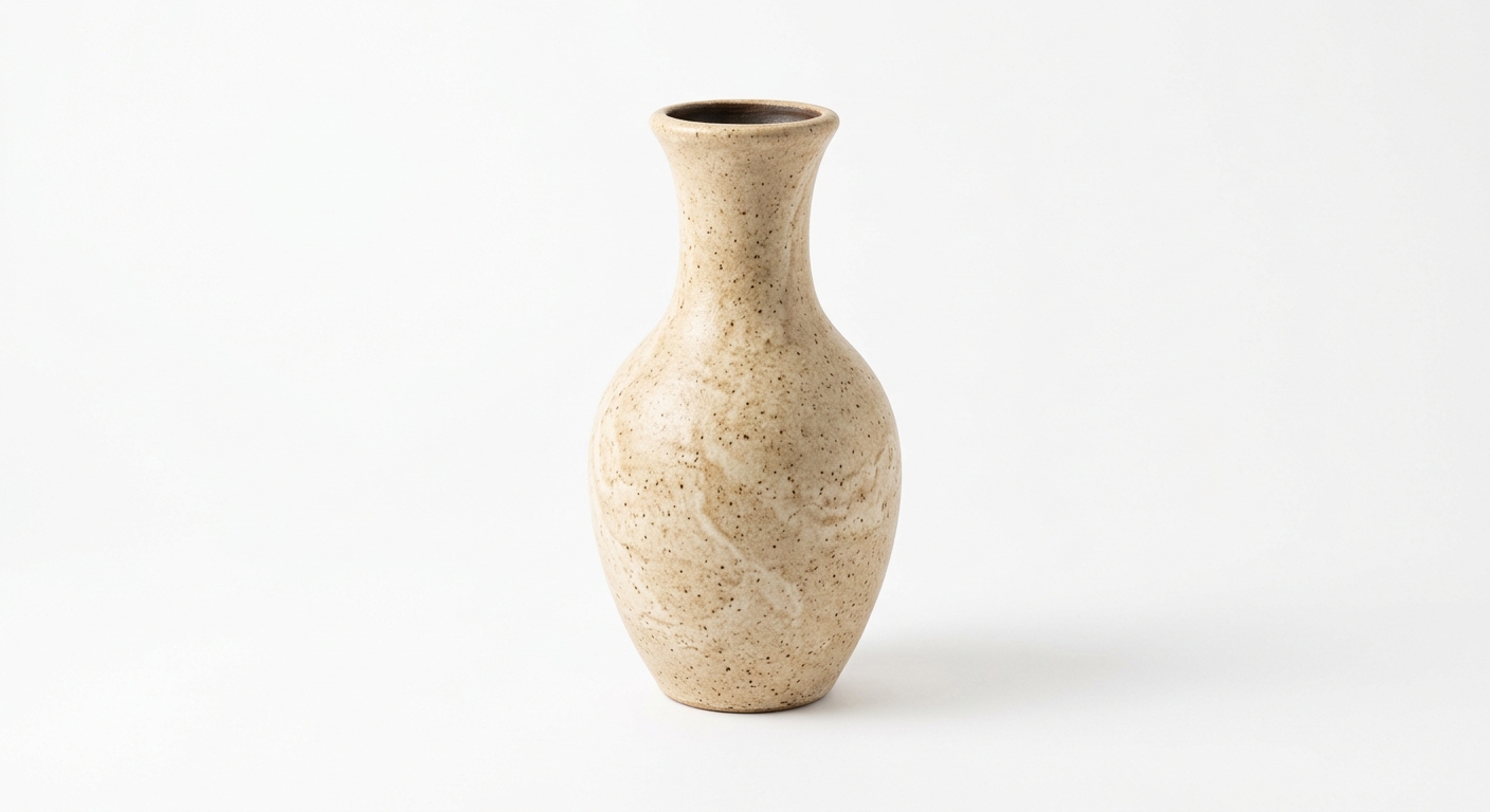 Warm ceramic vase (Beige Marble)