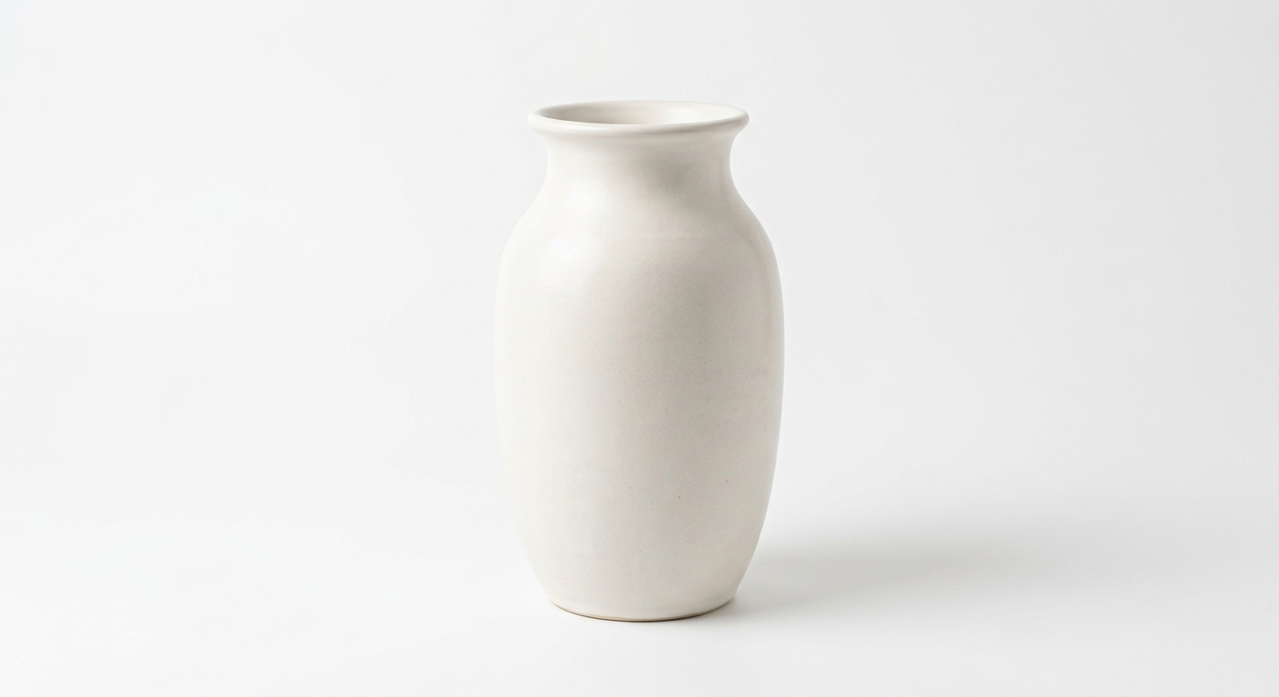 Warm ceramic vase (White Glass)
