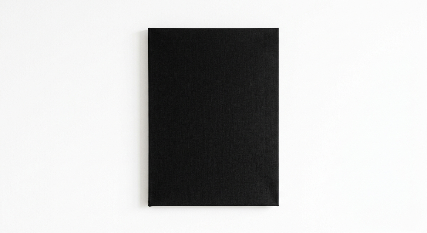 Minimalist canvas print (Black Fabric)