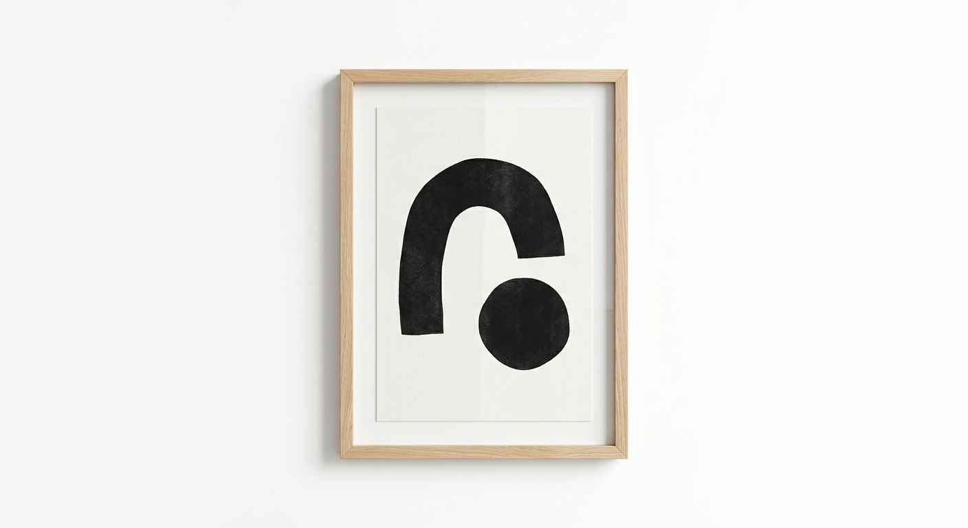 Minimalist monochrome print