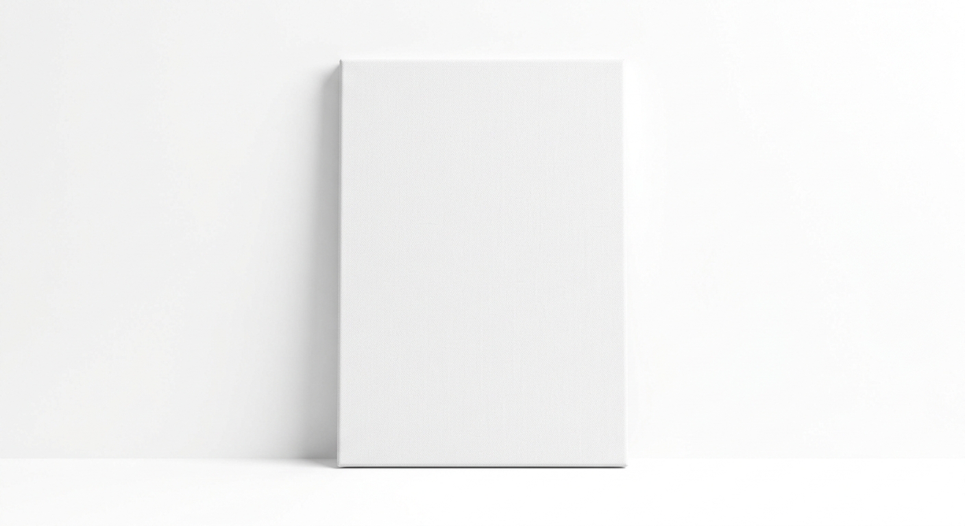 Minimalist canvas print (White Fabric)