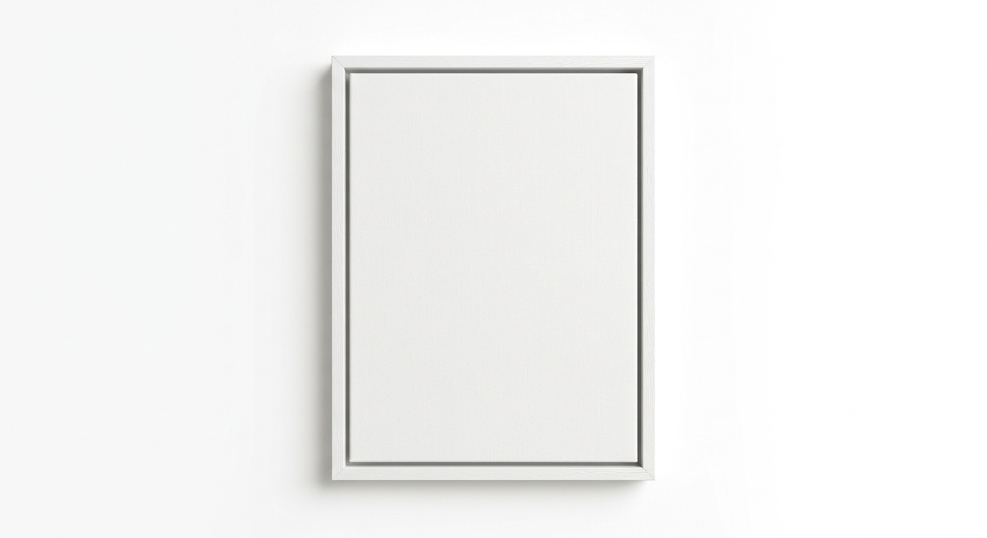 Minimalist canvas print (White Wood)