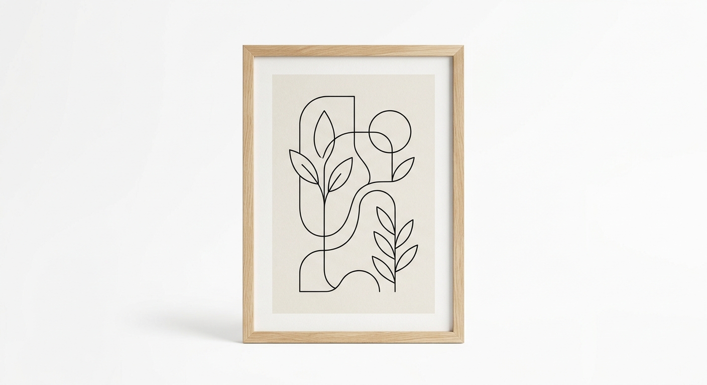 Scandinavian line art poster