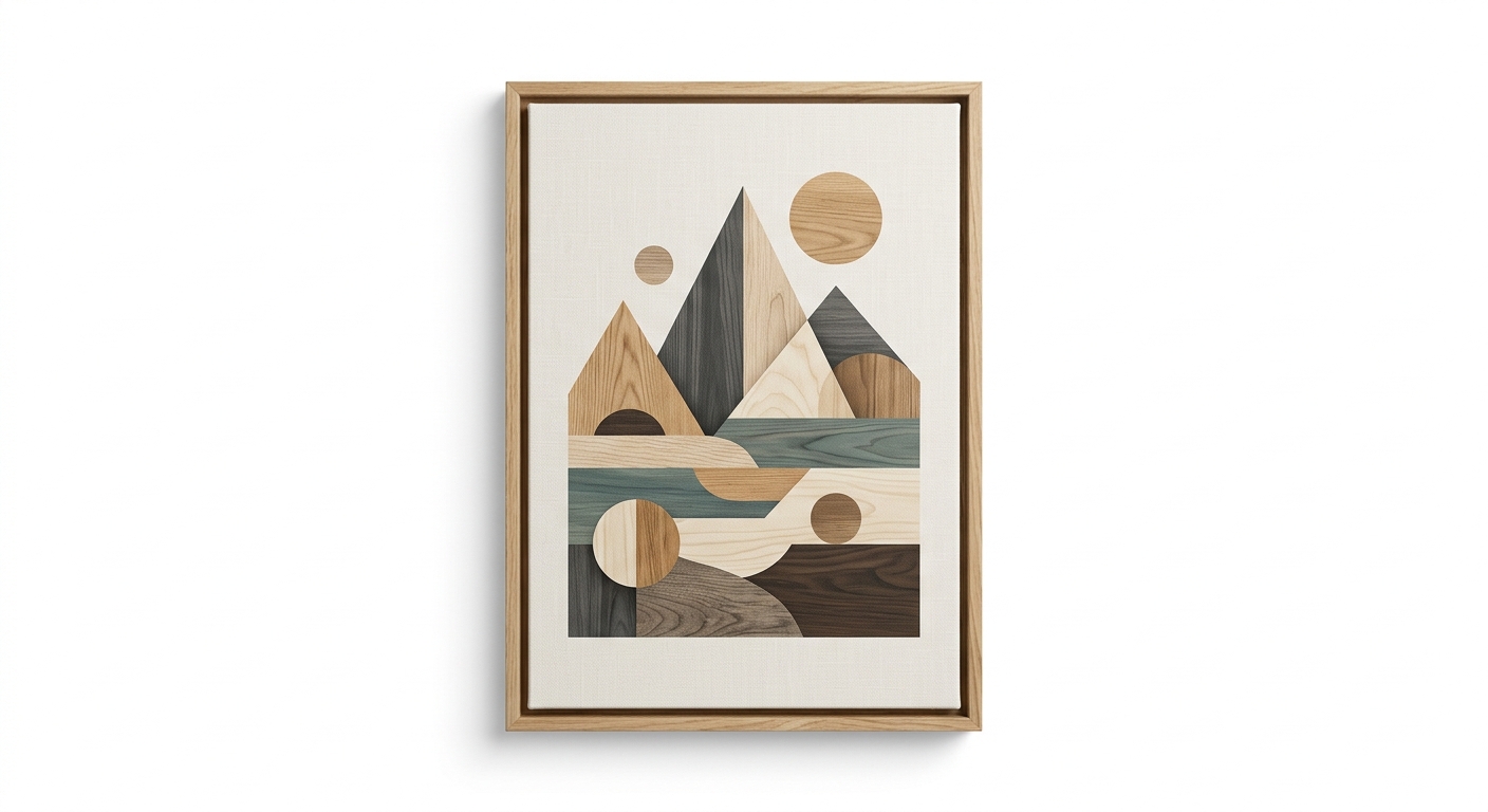 Scandinavian canvas print (Multi Wood)
