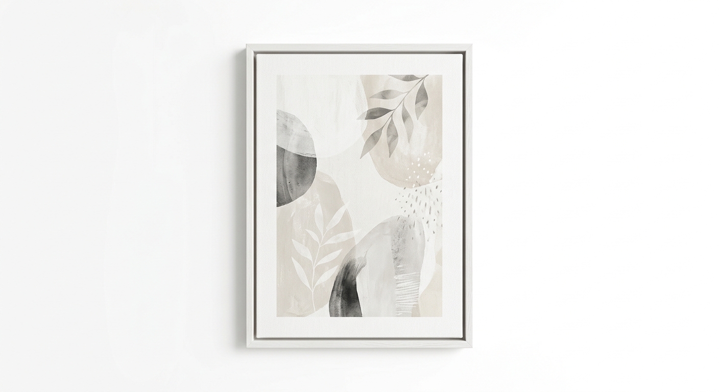 Scandinavian canvas print (White Wood)